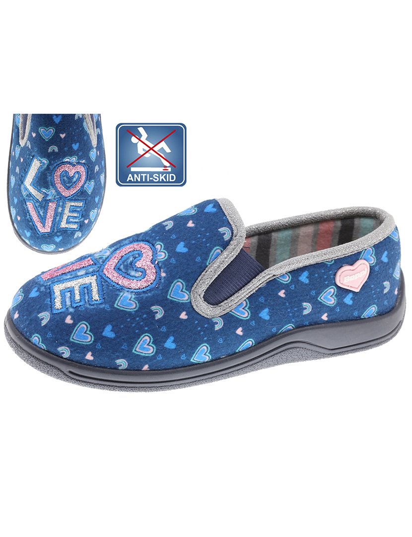 Pantufa Juvenil Azul Marinho
