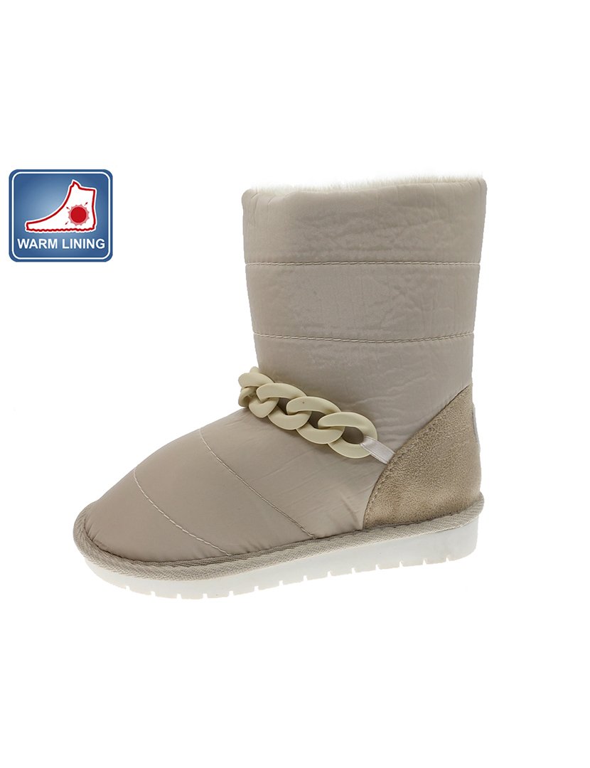 Bota Alta Juvenil Bege