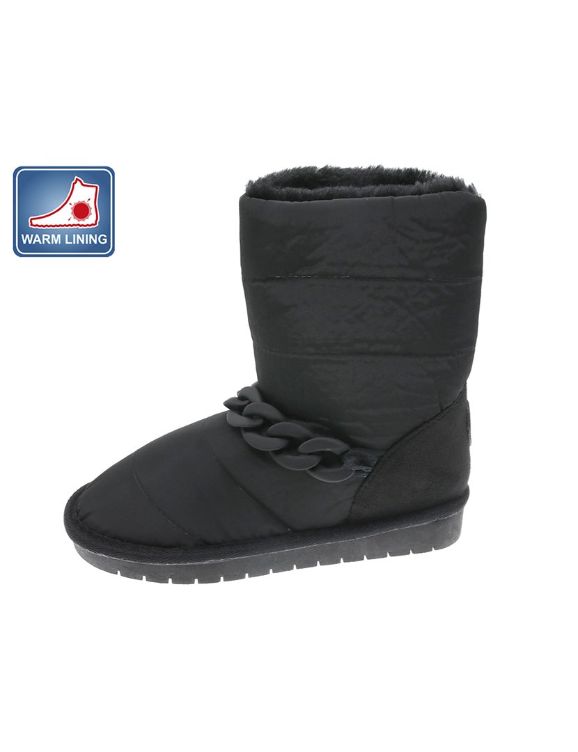 Bota Alta Juvenil Preto