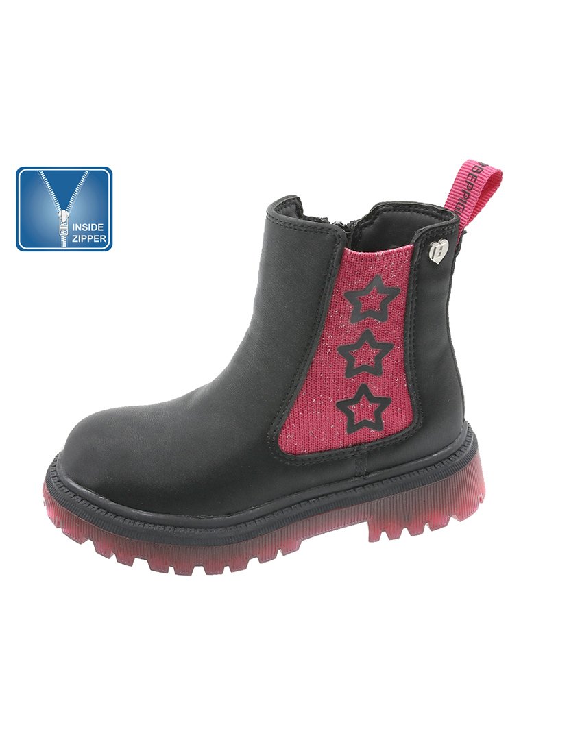 Bota Alta Juvenil Preto