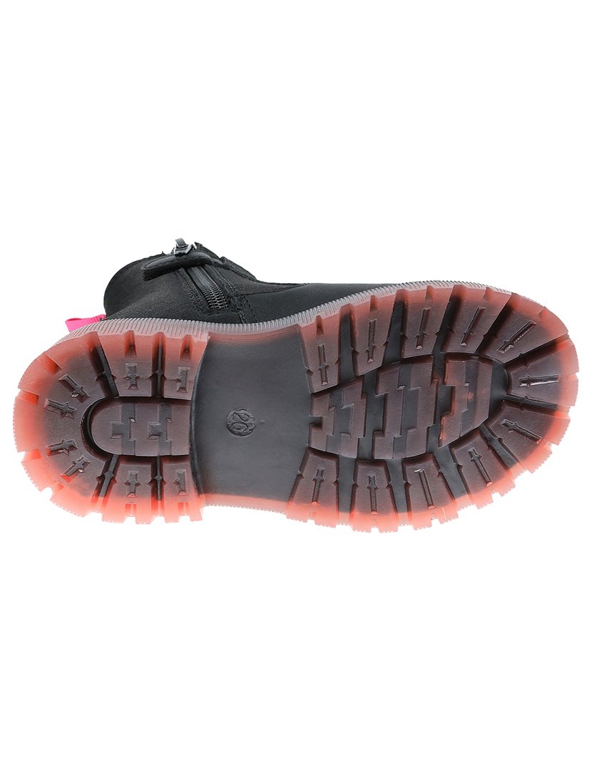 Bota Alta Juvenil Preto