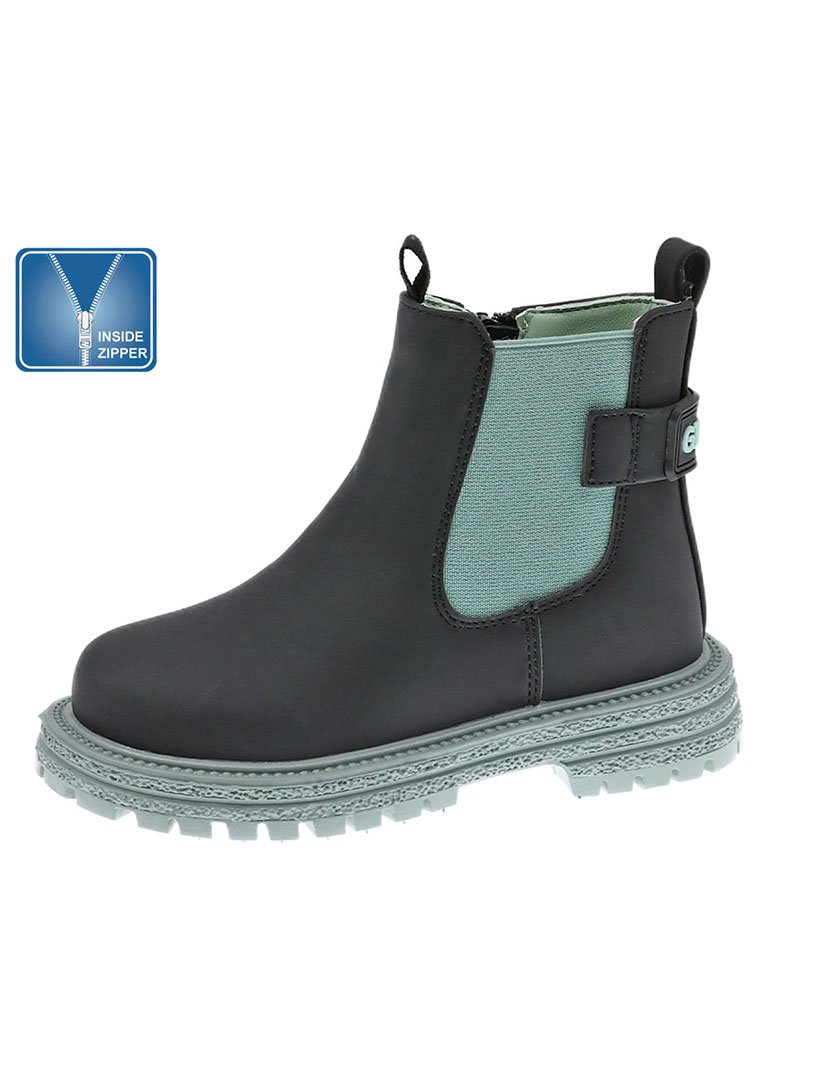 Bota Alta Criança Preto / Verde