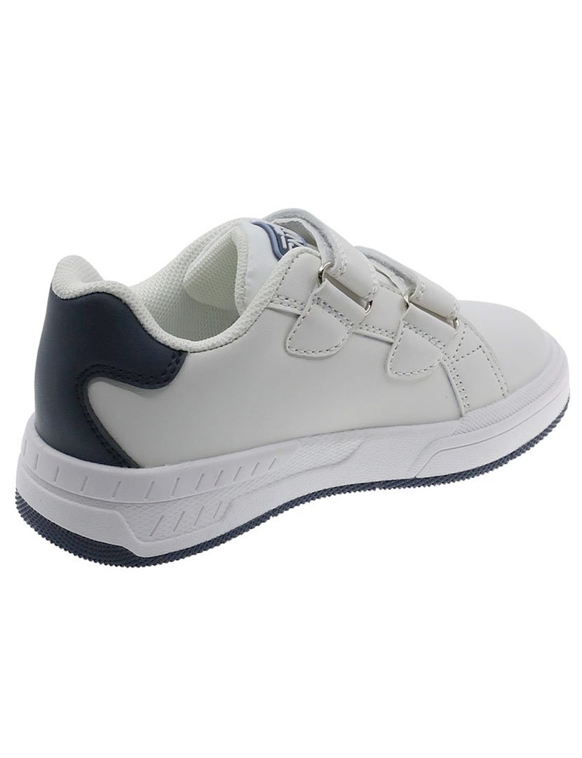 Ténis Criança Branco e Azul Marinho