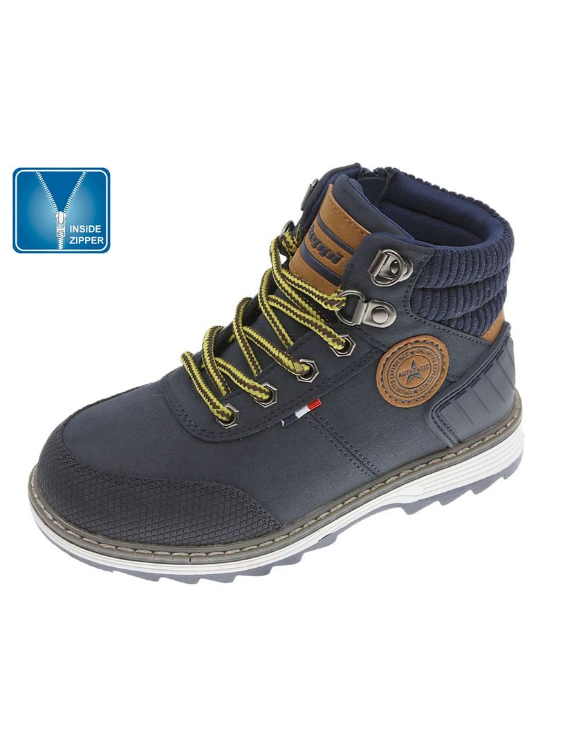 Bota Casual Juvenil Azul Marinho