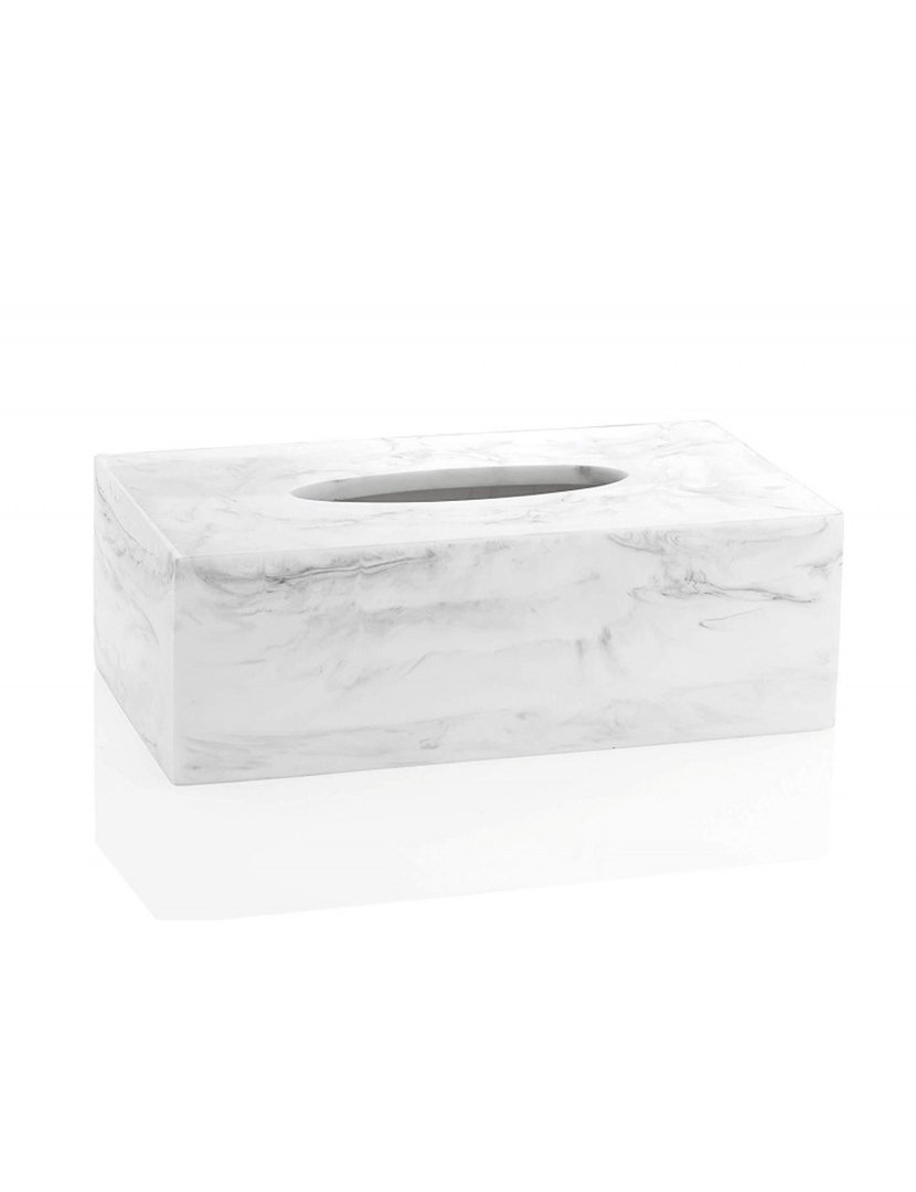 Suporte para Lenços Efeito Mármore Branco