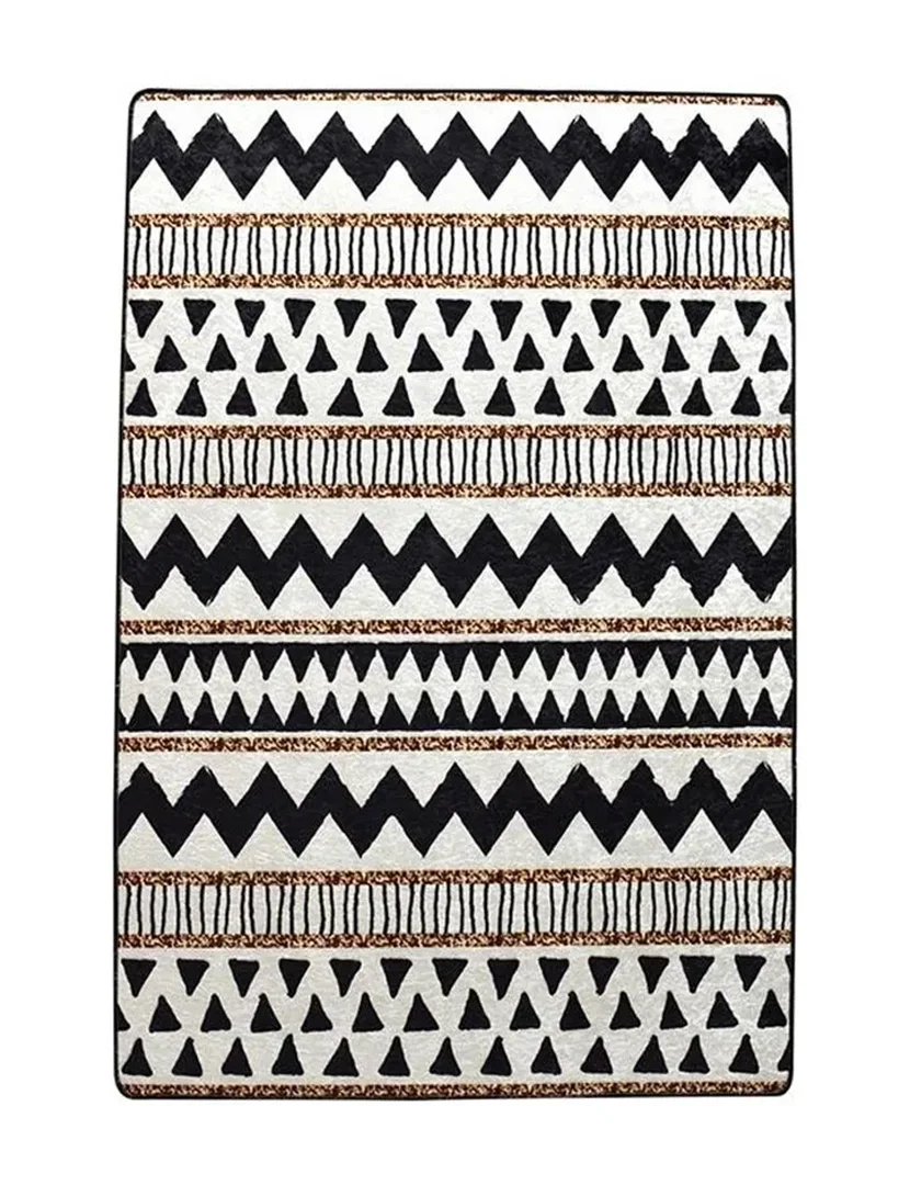 Tapete LINIE 80x140cm Preto e Branco