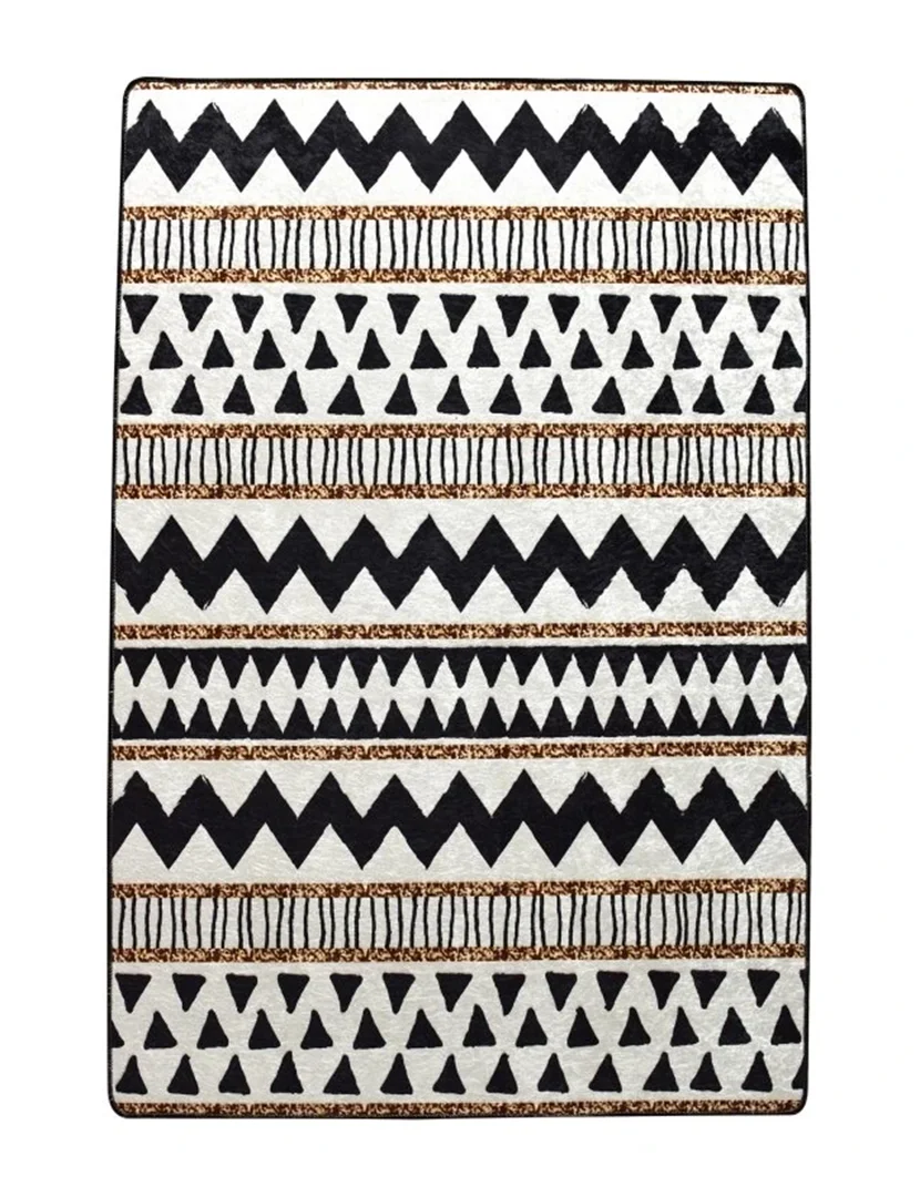 Tapete LINIE 100x200cm Preto e Branco
