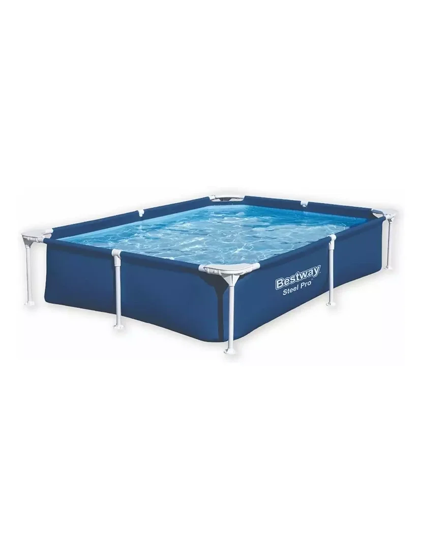 Piscina Tubular Retangular 221x150x43cm Azul