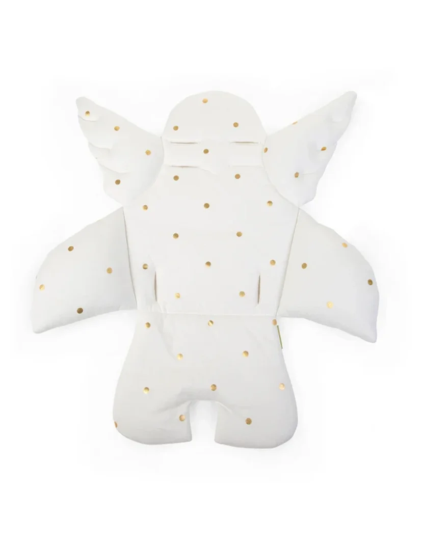 Almofada Universal Angel Wings Branco e Dourado