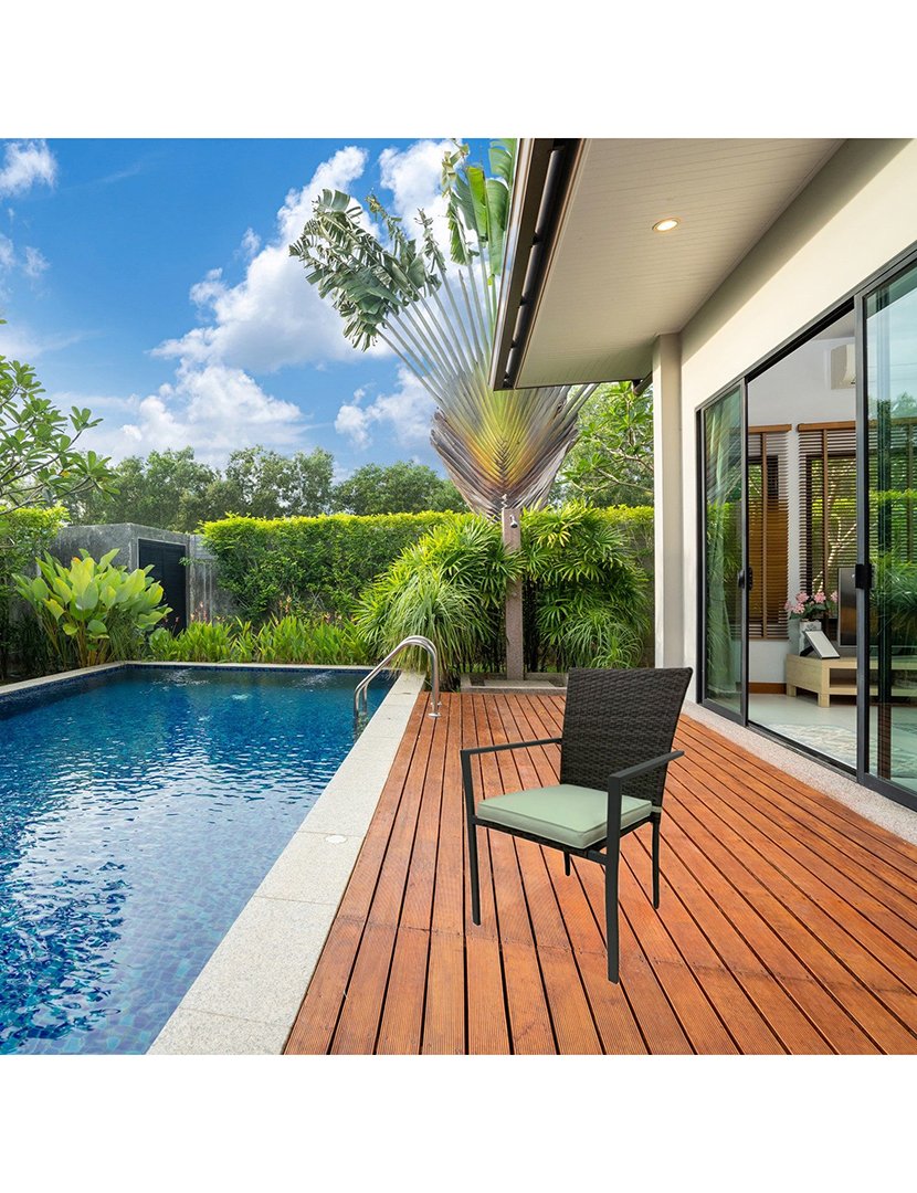 Cadeira de Jardim Empilhável Varenna com Almofada Cinzento