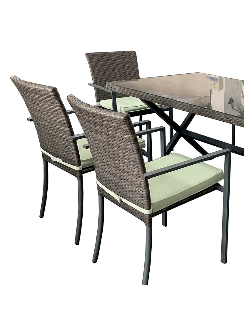 Cadeira de Jardim Empilhável Varenna com Almofada Cinzento