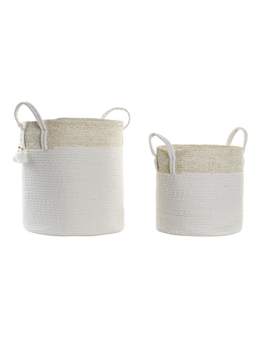 Conjunto de 2 Cestos Branco