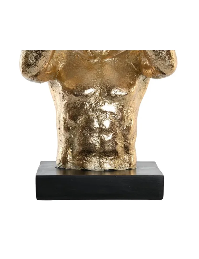 Figura Decorativa Homem Dourado e Preto