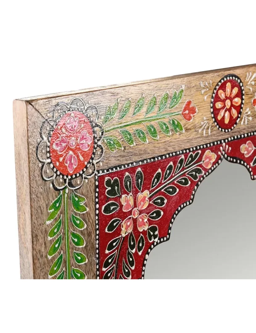 Espelho de Parede Floral Pintado à Mão Multicor