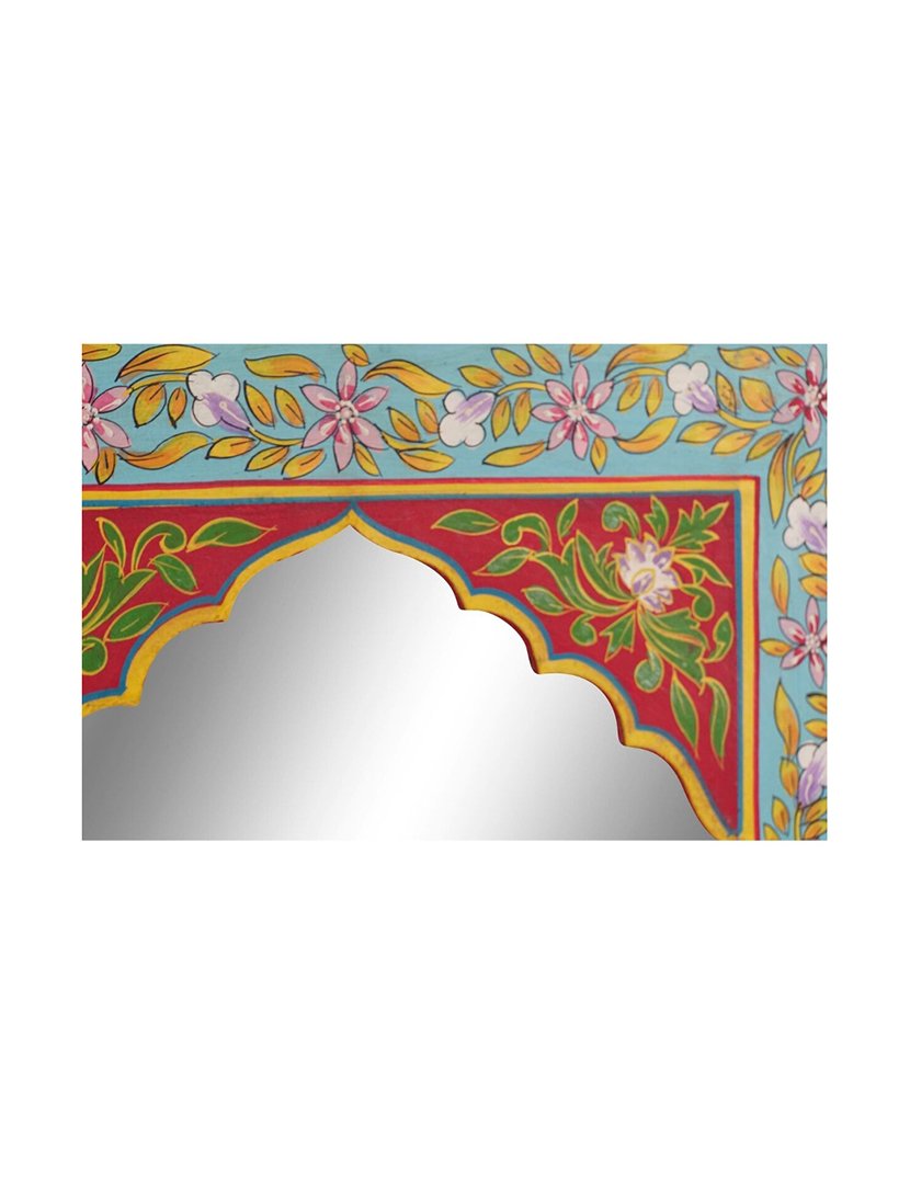 Espelho de Parede Floral Pintado à Mão Multicor