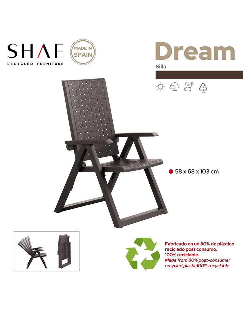 Cadeira Multiposições DREAM Castanho