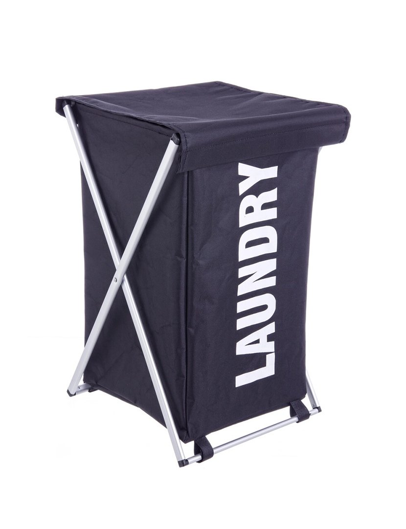Cesto para Roupa Dobrável Cinzento