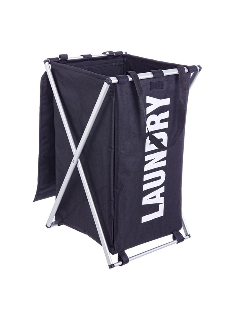 Cesto para Roupa Dobrável Cinzento