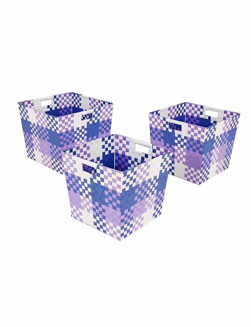 Conjunto de 3 Caixas Arrumação Multicor