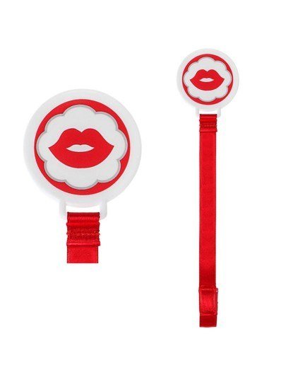 Corrente de Chucha Bebé Branco e Vermelho