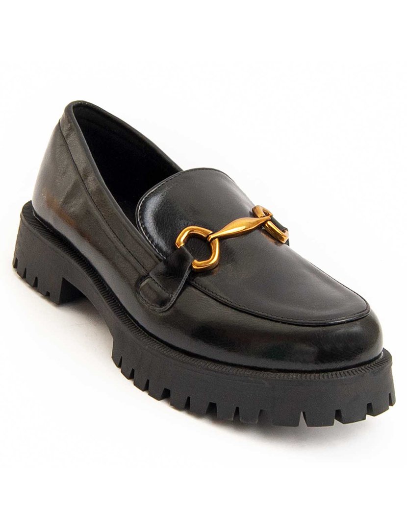 Mocassins de Plataforma Preto