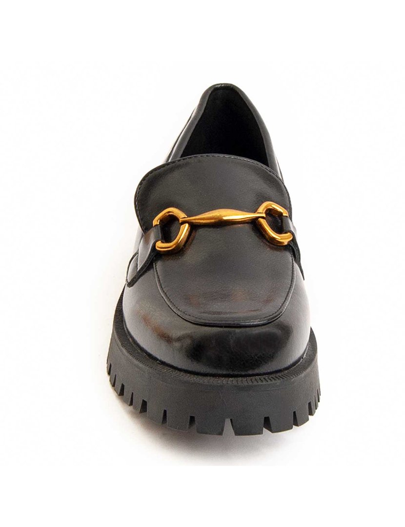 Mocassins de Plataforma Preto