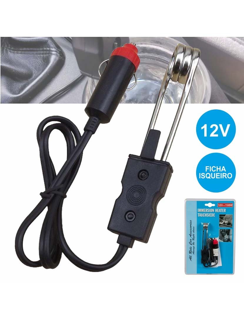 Fervedor de Água Elétrico para Carro com Ficha Isqueiro