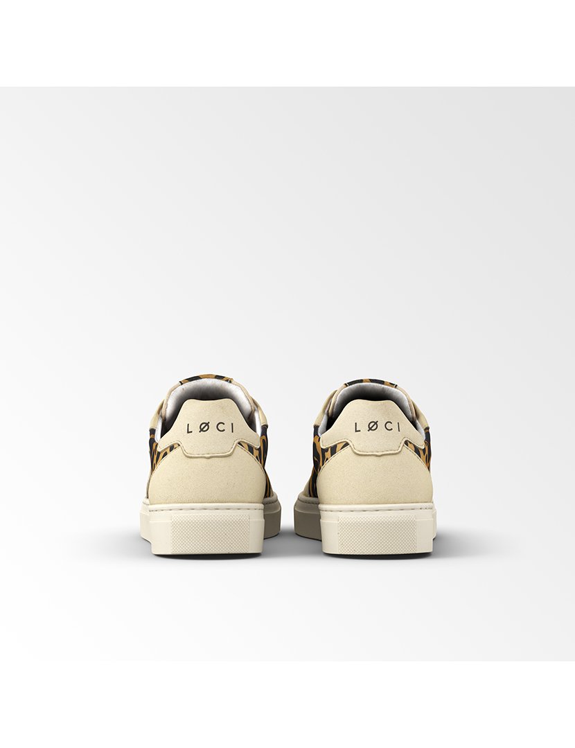 Ténis CLASSIC Bege com Padrão Leopardo