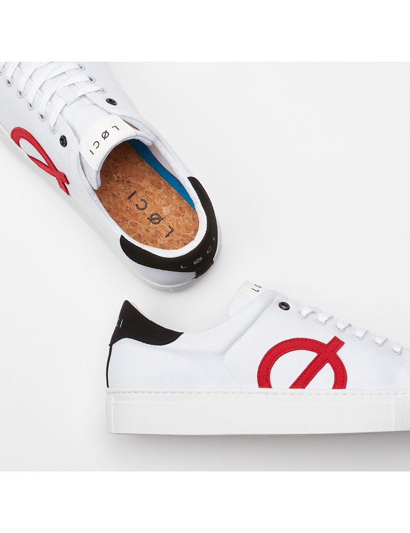 Ténis ORIGIN Branco, Preto e Vermelho   