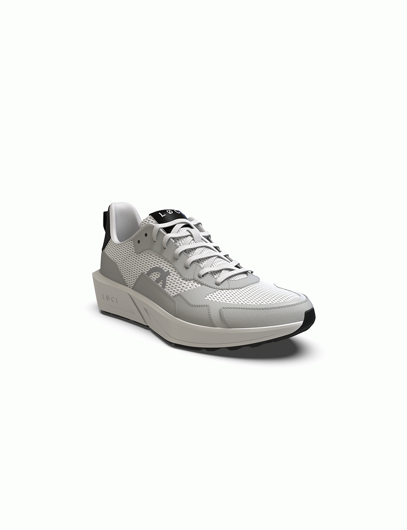 Ténis FLO Branco, Cinzento e Preto    