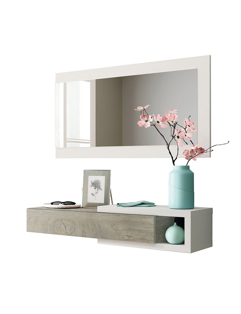 Móvel Entrada Enzo Carvalho/Branco