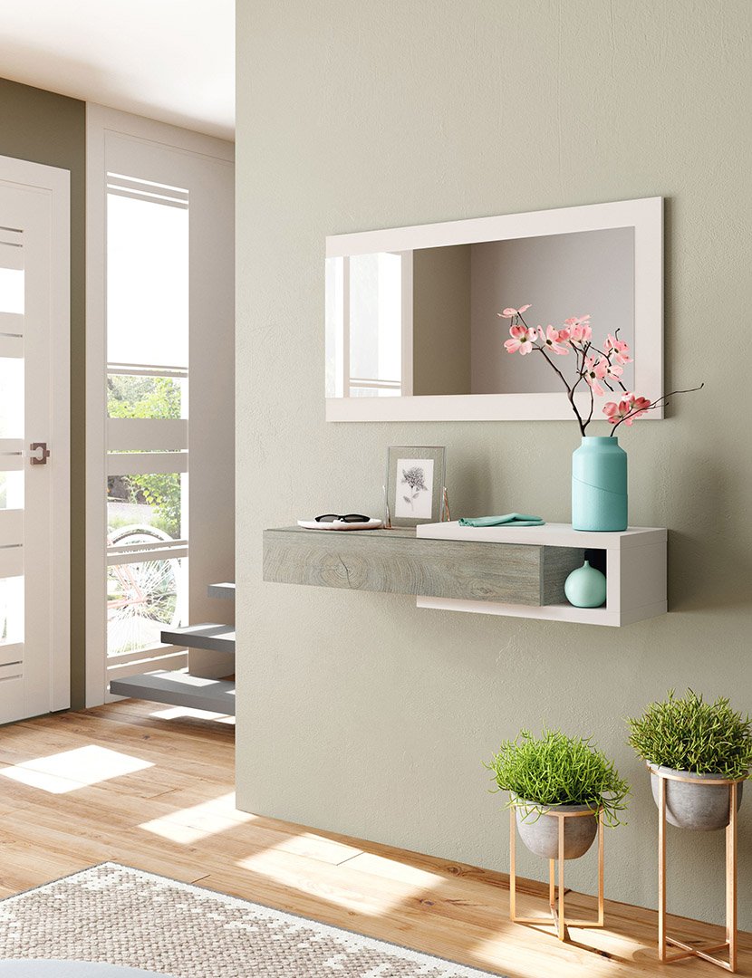 Móvel Entrada Enzo Carvalho/Branco