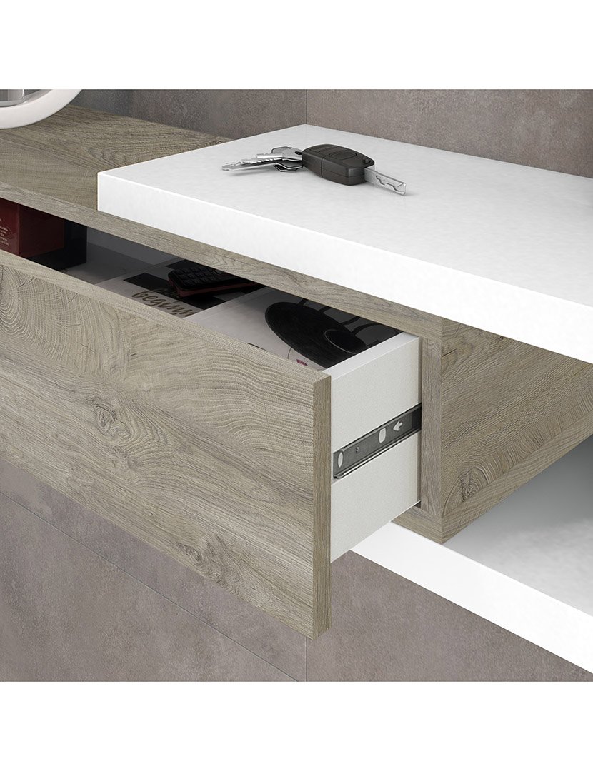 Móvel Entrada Enzo Carvalho/Branco