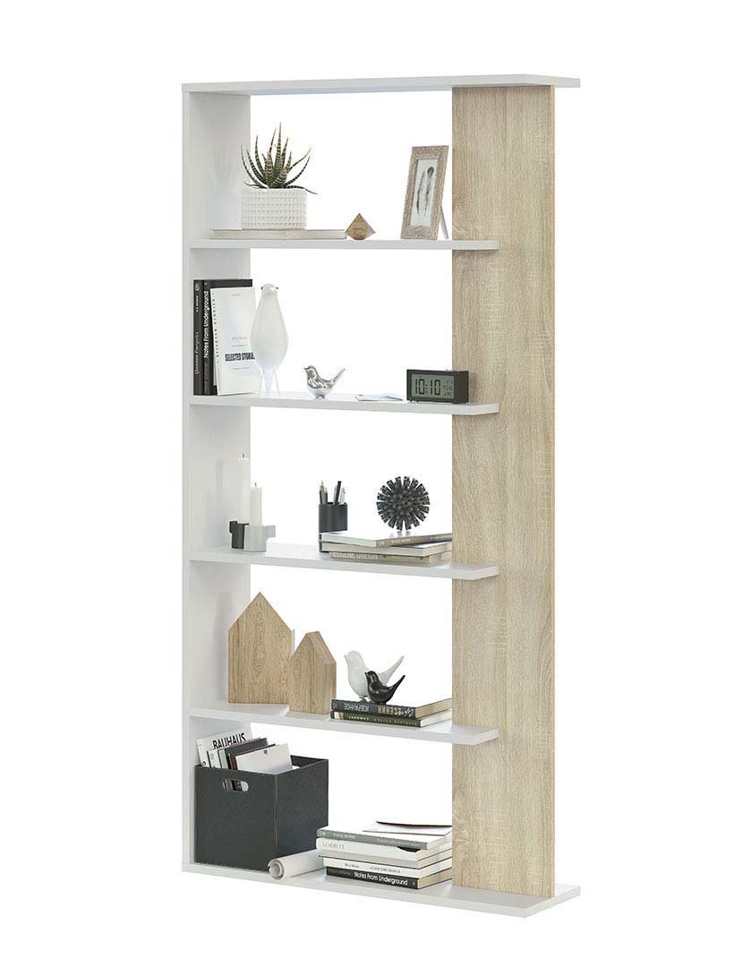 Estante Loras Branco/Carvalho