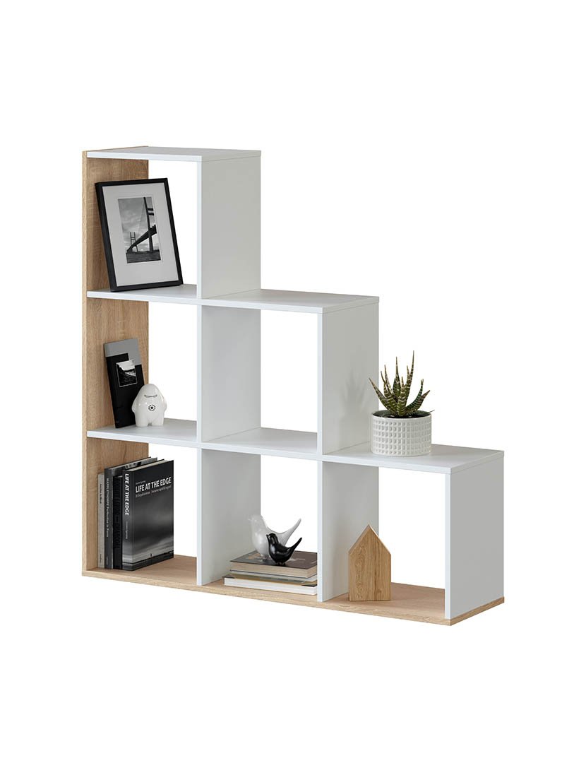 Estante Mulk Plus Branco/Carvalho