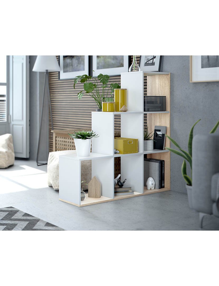 Estante Mulk Plus Branco/Carvalho