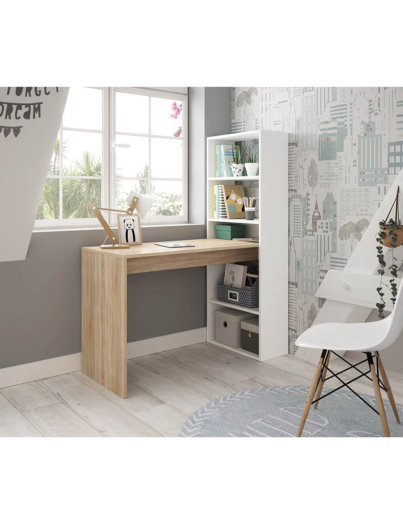 Secretária Gio Plus Branco/Carvalho