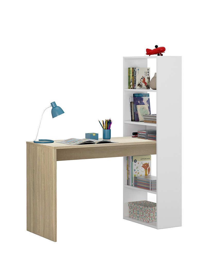 Secretária Gio Plus Branco/Carvalho