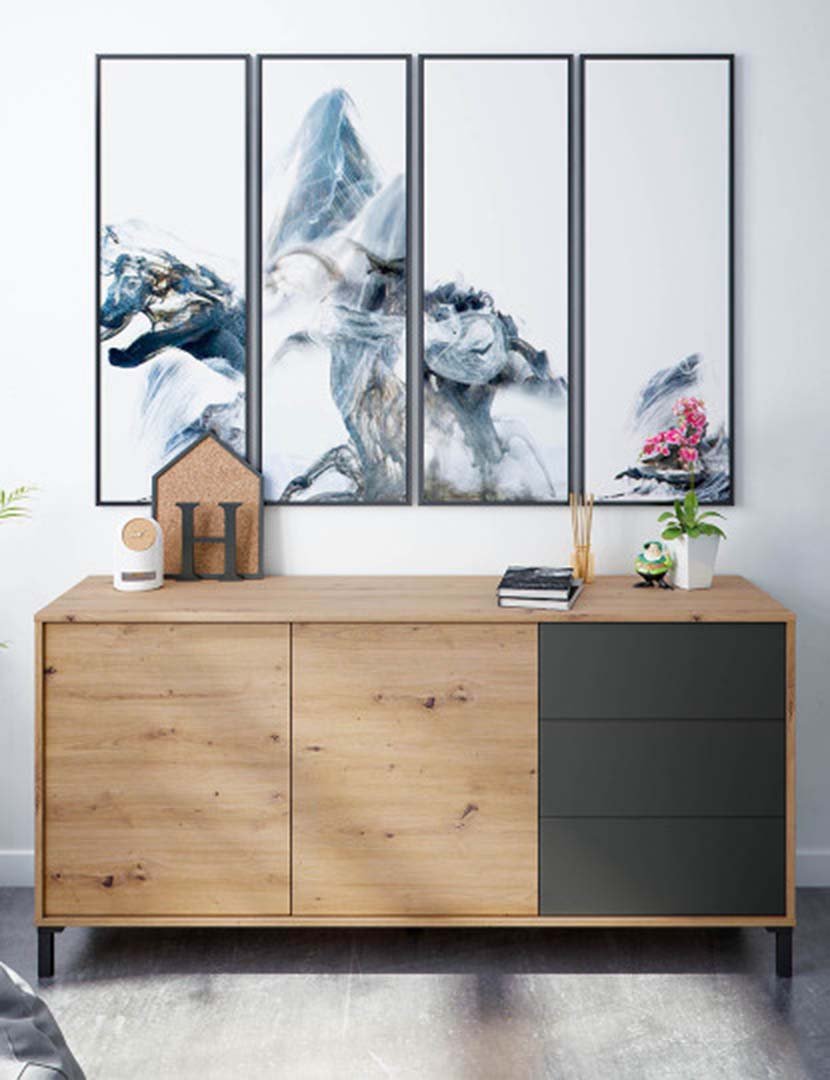 Aparador Urban Plus Carvalho/Antracite