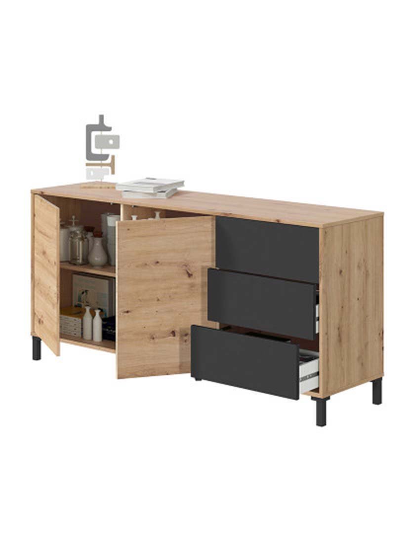 Aparador Urban Plus Carvalho/Antracite