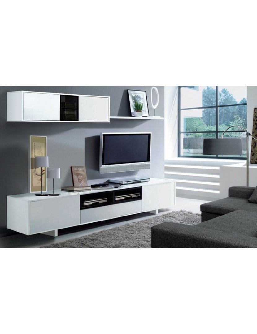 Conjunto Móvel TV Varys Branco/Cinza