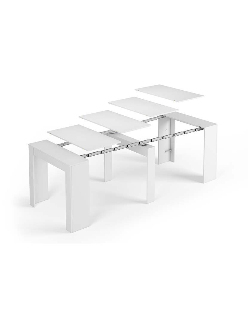 Mesa Refeição Funzionale Extensível Branco Lacado