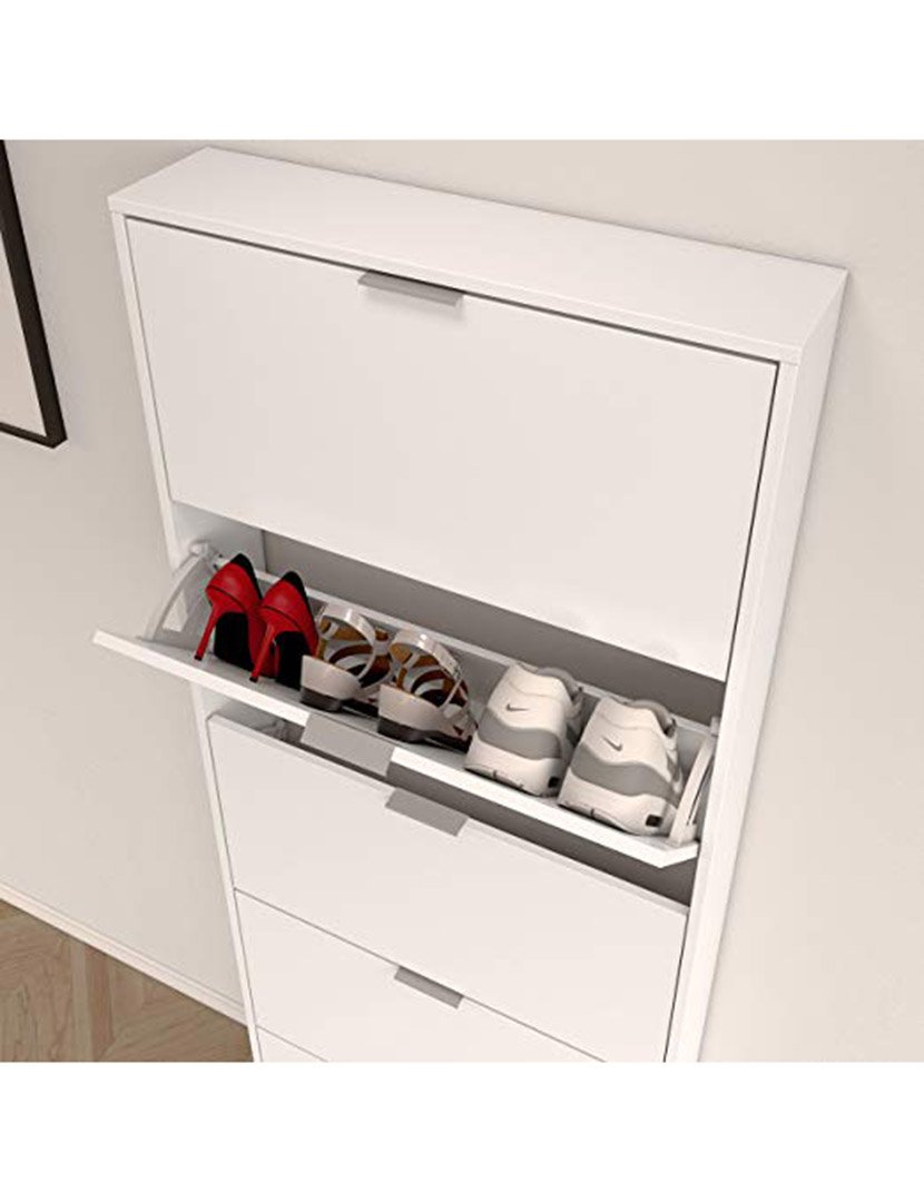 Sapateira Maelys 5 Portas Branco Lacado