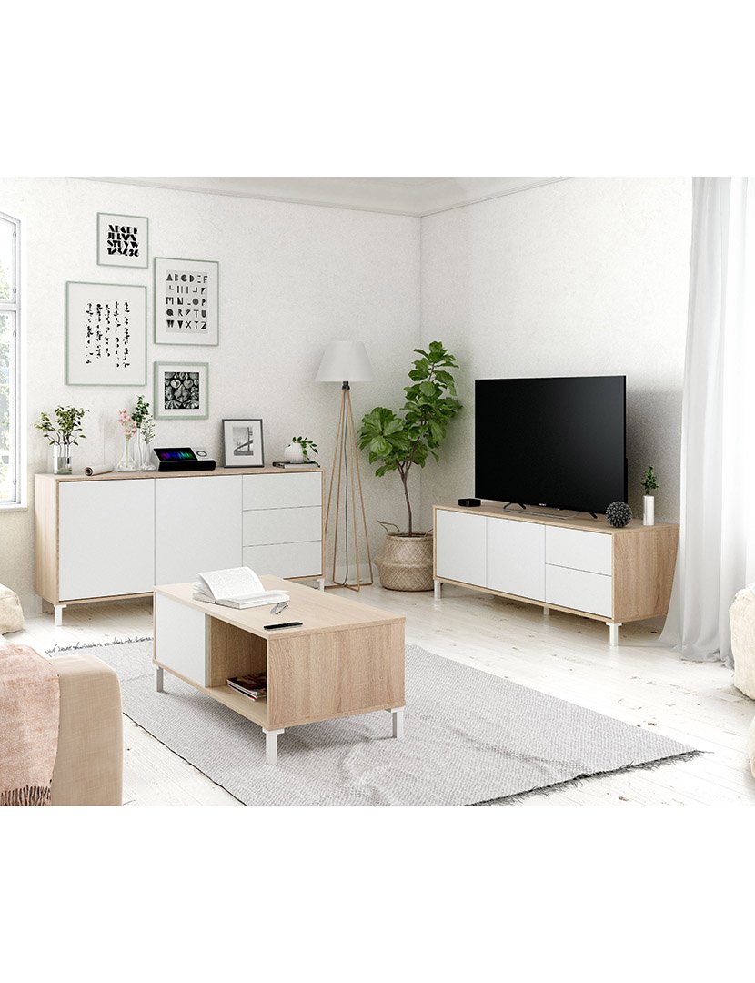 Aparador Urban Plus Carvalho/Branco