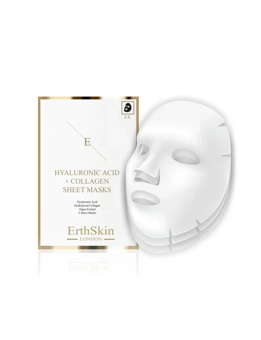 3 Máscaras de Ácido Hialurônico e Colágeno