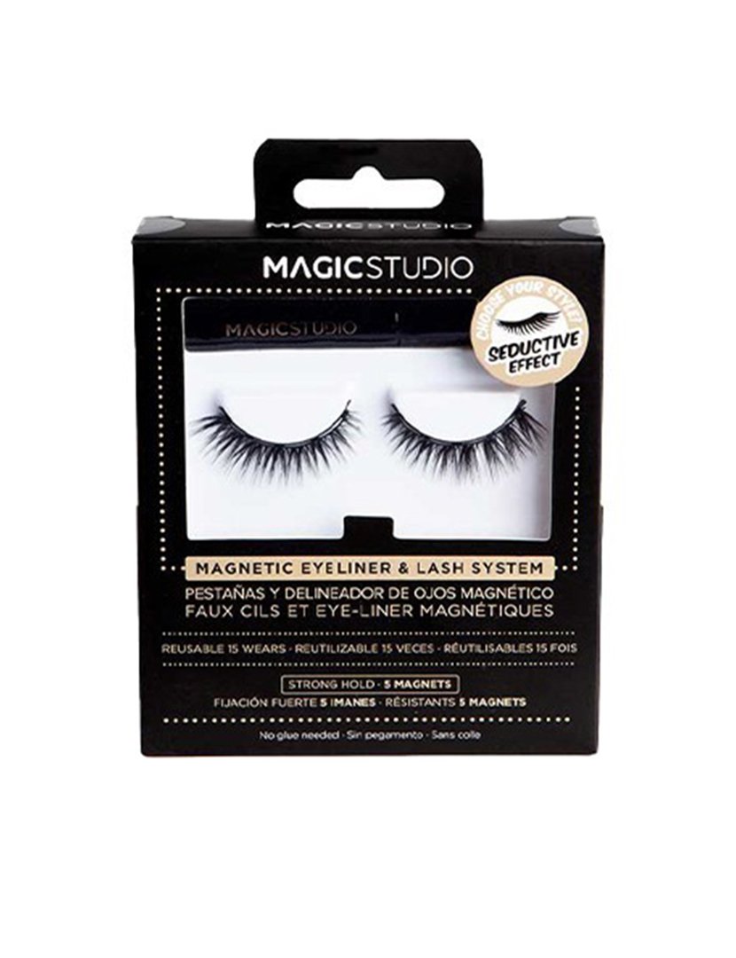 Pestanas Postiças Magnéticas + eyeliner - Efeito Sedutor