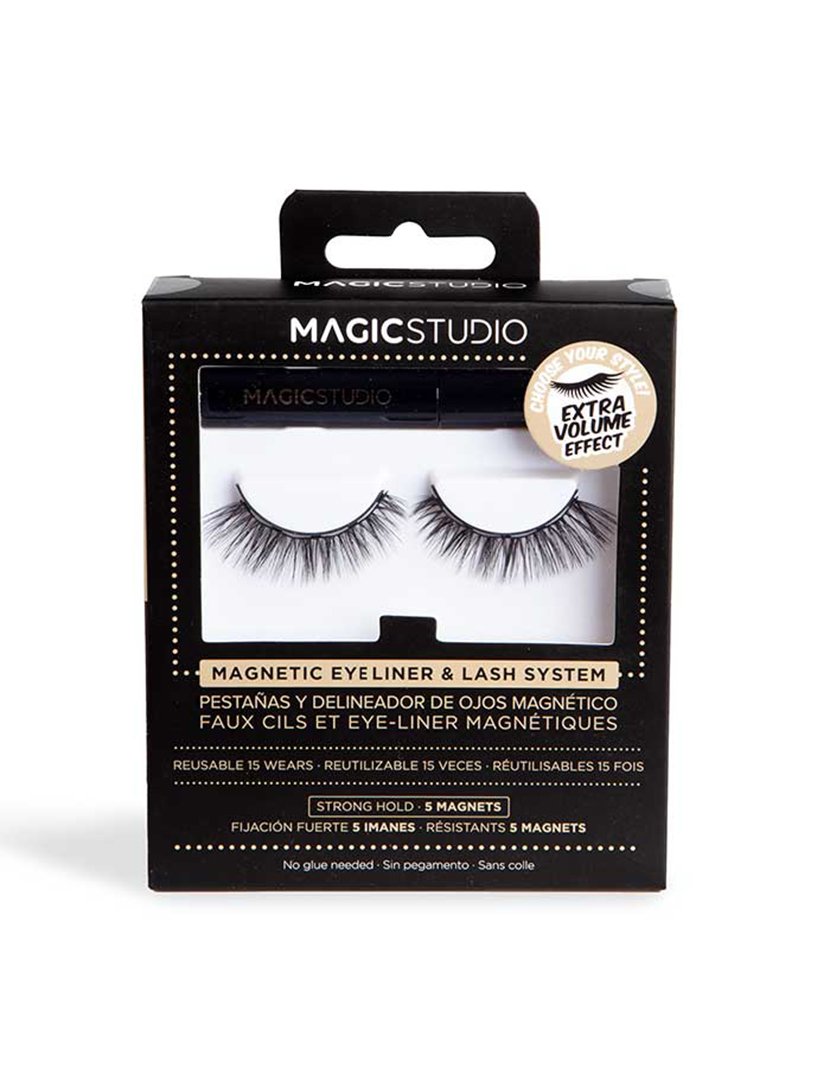 Kit Pestanas Postiças Magnéticas + eyeliner -Efeito Extra volume