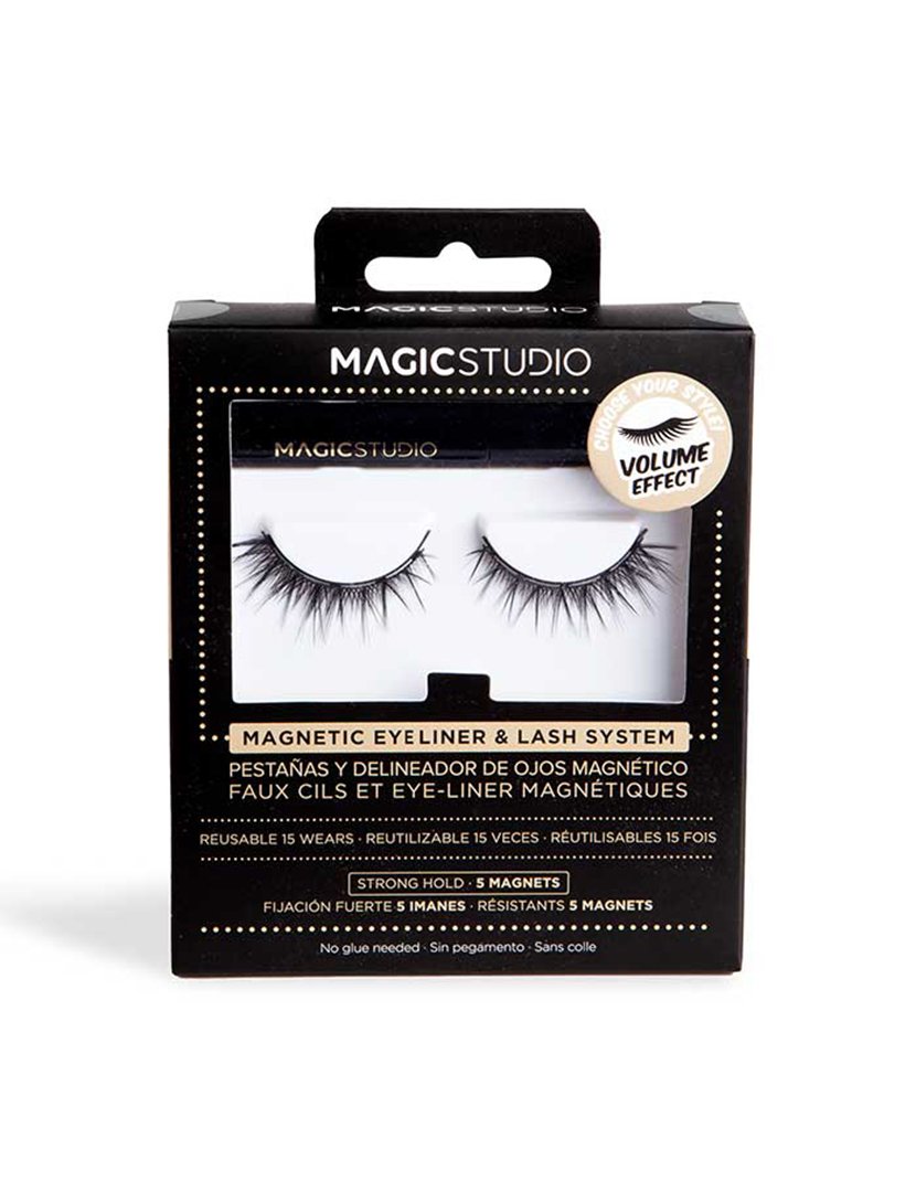 Pestanas Postiças Magnéticas + eyeliner - Efeito Volume
