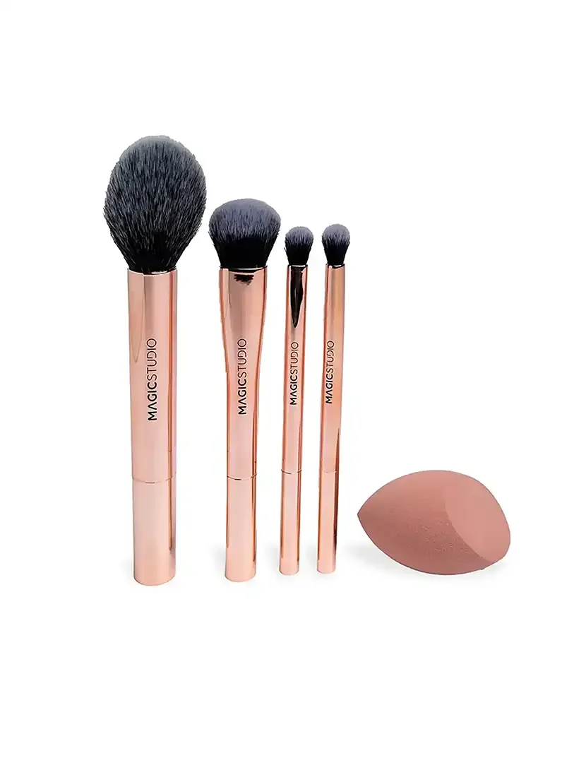 Kit Pincéis e Esponja Rose Quartz