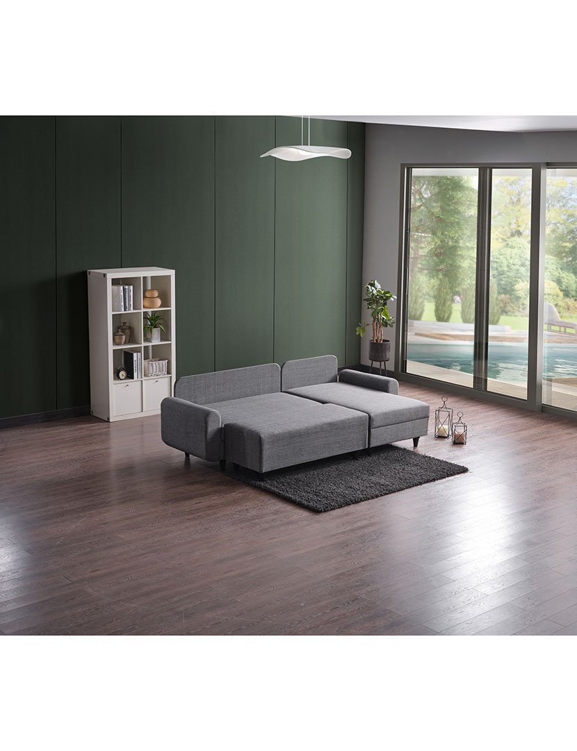 Sofá Cama Chaise Longue Direito Flavia Cinzento